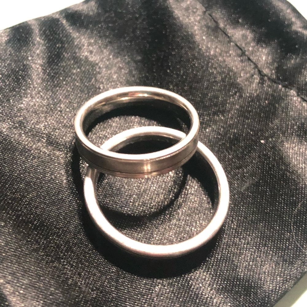 🛑CLEARANCE‼️ Breuning Sterling Silver 5mm width beveled striped band - Picture 5 of 16